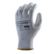 Gants polyester GRIS PAUME ENDUITE PU GRIS SUP