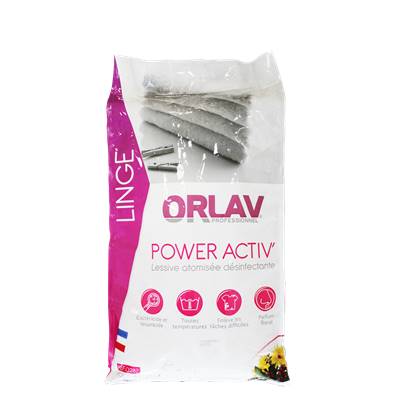 Lessive poudre désinfectante POWER ACTIV ORLAV 20KG 